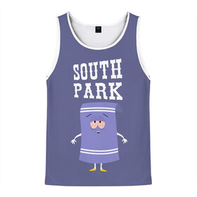 Мужская майка 3D с принтом South Park Полотенчико в Белгороде, 100% полиэстер | круглая горловина, приталенный силуэт, длина до линии бедра. Пройма и горловина окантованы тонкой бейкой | south park | баттерс | кайл | кени | кеннет | кенни | мультик | саус парк | стэнли | эрик | южный парк