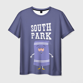Мужская футболка 3D с принтом South Park Полотенчико в Белгороде, 100% полиэфир | прямой крой, круглый вырез горловины, длина до линии бедер | south park | баттерс | кайл | кени | кеннет | кенни | мультик | саус парк | стэнли | эрик | южный парк