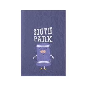 Обложка для паспорта матовая кожа с принтом South Park Полотенчико в Белгороде, натуральная матовая кожа | размер 19,3 х 13,7 см; прозрачные пластиковые крепления | south park | баттерс | кайл | кени | кеннет | кенни | мультик | саус парк | стэнли | эрик | южный парк