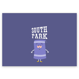 Поздравительная открытка с принтом South Park Полотенчико в Белгороде, 100% бумага | плотность бумаги 280 г/м2, матовая, на обратной стороне линовка и место для марки
 | south park | баттерс | кайл | кени | кеннет | кенни | мультик | саус парк | стэнли | эрик | южный парк
