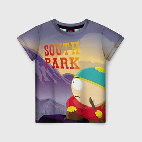 Детская футболка 3D с принтом South Park Картмен в Белгороде, 100% гипоаллергенный полиэфир | прямой крой, круглый вырез горловины, длина до линии бедер, чуть спущенное плечо, ткань немного тянется | south park | баттерс | кайл | картмен | кени | кеннет | кенни | мультик | саус парк | стэнли | эрик | южный парк