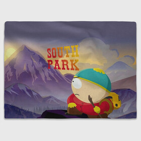 Плед 3D с принтом South Park Картмен в Белгороде, 100% полиэстер | закругленные углы, все края обработаны. Ткань не мнется и не растягивается | Тематика изображения на принте: south park | баттерс | кайл | картмен | кени | кеннет | кенни | мультик | саус парк | стэнли | эрик | южный парк