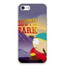 Чехол для iPhone 5/5S матовый с принтом South Park Картмен в Белгороде, Силикон | Область печати: задняя сторона чехла, без боковых панелей | south park | баттерс | кайл | картмен | кени | кеннет | кенни | мультик | саус парк | стэнли | эрик | южный парк