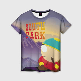 Женская футболка 3D с принтом South Park Картмен в Белгороде, 100% полиэфир ( синтетическое хлопкоподобное полотно) | прямой крой, круглый вырез горловины, длина до линии бедер | south park | баттерс | кайл | картмен | кени | кеннет | кенни | мультик | саус парк | стэнли | эрик | южный парк