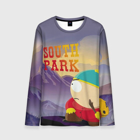Мужской лонгслив 3D с принтом South Park Картмен в Белгороде, 100% полиэстер | длинные рукава, круглый вырез горловины, полуприлегающий силуэт | south park | баттерс | кайл | картмен | кени | кеннет | кенни | мультик | саус парк | стэнли | эрик | южный парк
