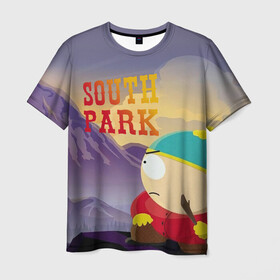 Мужская футболка 3D с принтом South Park Картмен в Белгороде, 100% полиэфир | прямой крой, круглый вырез горловины, длина до линии бедер | south park | баттерс | кайл | картмен | кени | кеннет | кенни | мультик | саус парк | стэнли | эрик | южный парк
