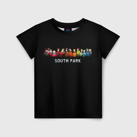 Детская футболка 3D с принтом ЮЖНЫЙ ПАРК в Белгороде, 100% гипоаллергенный полиэфир | прямой крой, круглый вырез горловины, длина до линии бедер, чуть спущенное плечо, ткань немного тянется | kenny | south park | кенни | мультфильмы | саус парк | южный парк