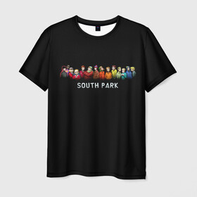 Мужская футболка 3D с принтом ЮЖНЫЙ ПАРК в Белгороде, 100% полиэфир | прямой крой, круглый вырез горловины, длина до линии бедер | kenny | south park | кенни | мультфильмы | саус парк | южный парк