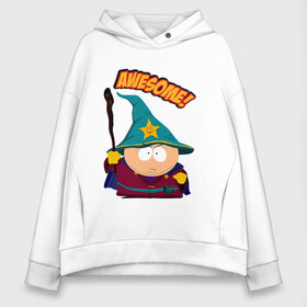 Женское худи Oversize хлопок с принтом CARTMAN в Белгороде, френч-терри — 70% хлопок, 30% полиэстер. Мягкий теплый начес внутри —100% хлопок | боковые карманы, эластичные манжеты и нижняя кромка, капюшон на магнитной кнопке | animation | cartman | colorado | eric | gangsta | hip hop | kenny | n.w.a | san | south park | usa | волшебник | жесть | картман | магия | мультфильмы | шикарно | эрик | южный парк