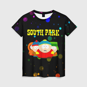 Женская футболка 3D с принтом South Park. в Белгороде, 100% полиэфир ( синтетическое хлопкоподобное полотно) | прямой крой, круглый вырез горловины, длина до линии бедер | south park | американская культура | американский мультсериал | колорадо | пародия | саус парк | саут парк | черный юмор | четыре мальчика | шоу | южный парк