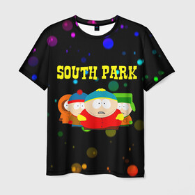 Мужская футболка 3D с принтом South Park. в Белгороде, 100% полиэфир | прямой крой, круглый вырез горловины, длина до линии бедер | south park | американская культура | американский мультсериал | колорадо | пародия | саус парк | саут парк | черный юмор | четыре мальчика | шоу | южный парк
