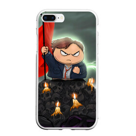 Чехол для iPhone 7Plus/8 Plus матовый с принтом Eric Cartman в Белгороде, Силикон | Область печати: задняя сторона чехла, без боковых панелей | eric cartman | kenny | south park | ерик картман | злой картман | картман | кени | кенни | молнии | мультфильм | саус парк | саус парк мультик | флаг | черепа | эрик картман | южный парк