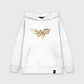 Детская толстовка хлопок с принтом Wonder Woman logo в Белгороде, 100% хлопок | Круглый горловой вырез, эластичные манжеты, пояс, капюшен | Тематика изображения на принте: 1984 | cheetah | dc comics | diana prince | wonder women | ww84 | антиопа | вандер вумен | галь гадот | гепарда | диана принс | стив тревор | чудо женщина