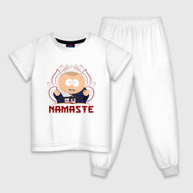 Детская пижама хлопок с принтом Картман - Намасте в Белгороде, 100% хлопок |  брюки и футболка прямого кроя, без карманов, на брюках мягкая резинка на поясе и по низу штанин
 | 