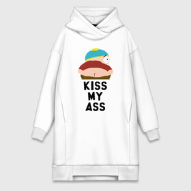 Платье-худи хлопок с принтом KISS MY ASS в Белгороде,  |  | cartman | kenny | park | south | southpark | картман | кенни | мульт | мультик | парк | персонаж | персонажи | сериал | южный