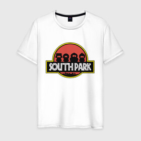 Мужская футболка хлопок с принтом South Park в Белгороде, 100% хлопок | прямой крой, круглый вырез горловины, длина до линии бедер, слегка спущенное плечо. | cartman | kenny | park | south | southpark | world | картман | кенни | мир | мульт | мультик | парк | периода | персонаж | персонажи | сериал | южный | юрского