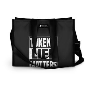 Сумка-шоппер 3D с принтом TOKENS LIFE MATTERS в Белгороде, 100% полиэстер | застегивается на металлическую кнопку; внутренний карман застегивается на молнию. Стенки укреплены специальным мягким материалом, чтобы защитить содержимое от несильных ударов
 | Тематика изображения на принте: cartman | kenny | park | south | southpark | картман | кенни | мульт | мультик | парк | персонаж | персонажи | сериал | южный