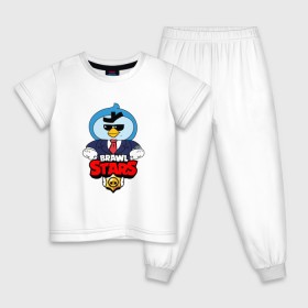 Детская пижама хлопок с принтом BRAWL STARS MR.P в Белгороде, 100% хлопок |  брюки и футболка прямого кроя, без карманов, на брюках мягкая резинка на поясе и по низу штанин
 | 