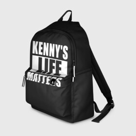 Рюкзак 3D с принтом KENNYS LIFE MATTERS в Белгороде, 100% полиэстер | лямки с регулируемой длиной, сверху петелька, чтобы рюкзак можно было повесить на вешалку. Основное отделение закрывается на молнию, как и внешний карман. Внутри два дополнительных кармана, один из которых закрывается на молнию. По бокам два дополнительных кармашка | Тематика изображения на принте: cartman | kenny | park | south | southpark | картман | кенни | мульт | мультик | парк | персонаж | персонажи | сериал | южный