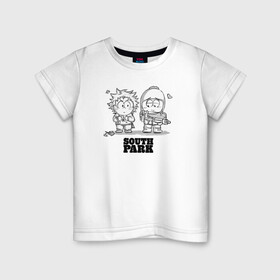 Детская футболка хлопок с принтом South Park в Белгороде, 100% хлопок | круглый вырез горловины, полуприлегающий силуэт, длина до линии бедер | park | south | парк | сериал | фильм | южный