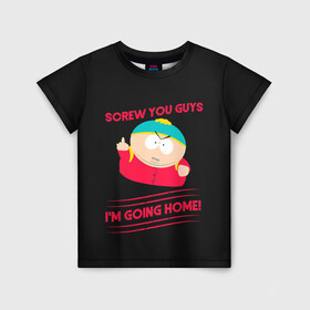 Детская футболка 3D с принтом Cartman в Белгороде, 100% гипоаллергенный полиэфир | прямой крой, круглый вырез горловины, длина до линии бедер, чуть спущенное плечо, ткань немного тянется | cartman | kenny | park | south | southpark | картман | кенни | мульт | мультик | парк | персонаж | персонажи | сериал | южный