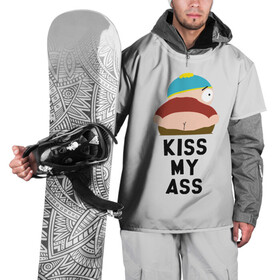 Накидка на куртку 3D с принтом Kiss My Ass в Белгороде, 100% полиэстер |  | cartman | kenny | park | south | southpark | картман | кенни | мульт | мультик | парк | персонаж | персонажи | сериал | южный
