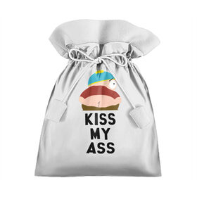 Подарочный 3D мешок с принтом Kiss My Ass в Белгороде, 100% полиэстер | Размер: 29*39 см | Тематика изображения на принте: cartman | kenny | park | south | southpark | картман | кенни | мульт | мультик | парк | персонаж | персонажи | сериал | южный
