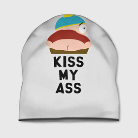 Шапка 3D с принтом Kiss My Ass в Белгороде, 100% полиэстер | универсальный размер, печать по всей поверхности изделия | cartman | kenny | park | south | southpark | картман | кенни | мульт | мультик | парк | персонаж | персонажи | сериал | южный