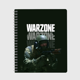 Тетрадь с принтом Warzone в Белгороде, 100% бумага | 48 листов, плотность листов — 60 г/м2, плотность картонной обложки — 250 г/м2. Листы скреплены сбоку удобной пружинной спиралью. Уголки страниц и обложки скругленные. Цвет линий — светло-серый
 | Тематика изображения на принте: call of duty | call of duty modern warfare | ghost | modern warfare | warzone | warzone call of duty | гоуст | кол оф дьюти | колда