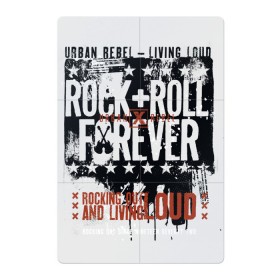 Магнитный плакат 2Х3 с принтом RocknRoll Forever в Белгороде, Полимерный материал с магнитным слоем | 6 деталей размером 9*9 см | rocknroll forever | арт | меломан | музыка | надписи | рок навсегда | фанат