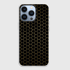 Чехол для iPhone 13 Pro с принтом ЗОЛОТЫЕ СОТЫ | GOLDEN HONEYCOMBS в Белгороде,  |  | abstract | geometry | geometry stripes | golden honeycombs | grunge | texture | абстракция | брызги | геометрические полосы | геометрия | гранж | золотые соты | краски | соты | текстура