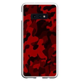 Чехол для Samsung S10E с принтом RED MILITARY в Белгороде, Силикон | Область печати: задняя сторона чехла, без боковых панелей | Тематика изображения на принте: abstract | camo | geometry | geometry stripes | military | texture | абстракция | геометрические полосы | геометрия | камуфляж | милитари | текстура