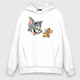 Мужское худи Oversize хлопок с принтом Tom&Jerry в Белгороде, френч-терри — 70% хлопок, 30% полиэстер. Мягкий теплый начес внутри —100% хлопок | боковые карманы, эластичные манжеты и нижняя кромка, капюшон на магнитной кнопке | spike | tom  jerry | tom and jerry | tomjerry | tuffy | vdgerir | мамочка два тапочка | том и джери | том и джерри