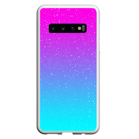 Чехол для Samsung Galaxy S10 с принтом НЕОНОВЫЙ КОСМОС в Белгороде, Силикон | Область печати: задняя сторона чехла, без боковых панелей | Тематика изображения на принте: abstraction | galaxy | geometry | hexagon | neon | paints | space | stars | stripes | texture | triangle | абстракция | брызги | геометрия | звёзды | космос | краски | неон | неоновый | соты | текстура