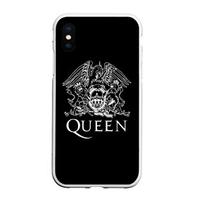 Чехол для iPhone XS Max матовый с принтом QUEEN в Белгороде, Силикон | Область печати: задняя сторона чехла, без боковых панелей | Тематика изображения на принте: queen | rock | we will rock you | брайан мэи | группа queen | группа квин | джон дикон | квин | королева | король | роджер тейлор | рок | фредди меркьюри