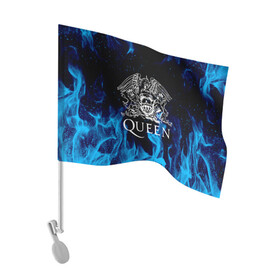 Флаг для автомобиля с принтом QUEEN | КВИН (Z) в Белгороде, 100% полиэстер | Размер: 30*21 см | queen | rock | we will rock you | брайан мэи | группа queen | группа квин | джон дикон | квин | королева | король | роджер тейлор | рок | фредди меркьюри
