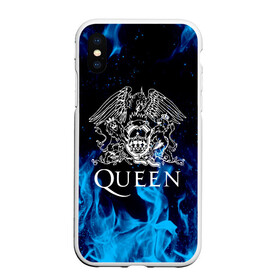 Чехол для iPhone XS Max матовый с принтом QUEEN в Белгороде, Силикон | Область печати: задняя сторона чехла, без боковых панелей | Тематика изображения на принте: queen | rock | we will rock you | брайан мэи | группа queen | группа квин | джон дикон | квин | королева | король | роджер тейлор | рок | фредди меркьюри