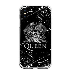 Чехол для iPhone XS Max матовый с принтом QUEEN в Белгороде, Силикон | Область печати: задняя сторона чехла, без боковых панелей | Тематика изображения на принте: queen | rock | we will rock you | брайан мэи | группа queen | группа квин | джон дикон | квин | королева | король | роджер тейлор | рок | фредди меркьюри