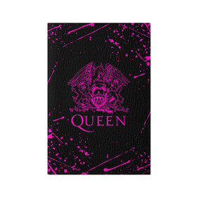 Обложка для паспорта матовая кожа с принтом QUEEN  в Белгороде, натуральная матовая кожа | размер 19,3 х 13,7 см; прозрачные пластиковые крепления | queen | rock | we will rock you | брайан мэи | группа queen | группа квин | джон дикон | квин | королева | король | роджер тейлор | рок | фредди меркьюри