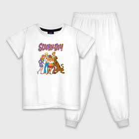 Детская пижама хлопок с принтом Scooby-Doo в Белгороде, 100% хлопок |  брюки и футболка прямого кроя, без карманов, на брюках мягкая резинка на поясе и по низу штанин
 | fred jones | scooby doo | scrappy doo | shaggy | vdosadir | velma dinkle | велма динкли | дафна блейк | скуберт фон дуенхеймер | скуби ду | уильям ханна | фред джонс | шегги
