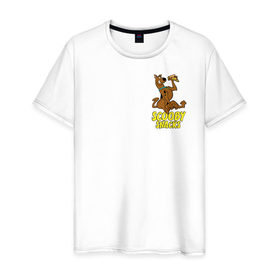 Мужская футболка хлопок с принтом Scooby Snacks в Белгороде, 100% хлопок | прямой крой, круглый вырез горловины, длина до линии бедер, слегка спущенное плечо. | scooby doo | vdosadir | пицца | скуберт фон дуенхеймер | скуби ду | уильям ханна