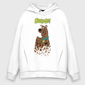 Мужское худи Oversize хлопок с принтом Scooby-Doo в Белгороде, френч-терри — 70% хлопок, 30% полиэстер. Мягкий теплый начес внутри —100% хлопок | боковые карманы, эластичные манжеты и нижняя кромка, капюшон на магнитной кнопке | scooby doo | vdosadir | скуберт фон дуенхеймер | скуби ду | уильям ханна