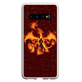 Чехол для Samsung Galaxy S10 с принтом Чермандер Эша в Белгороде, Силикон | Область печати: задняя сторона чехла, без боковых панелей | ash | chermander | fire | pika | pika pika | pikachu | pokemon | детектив пикачу | огонь | пика | пикачу | покемон | чермандер | эш