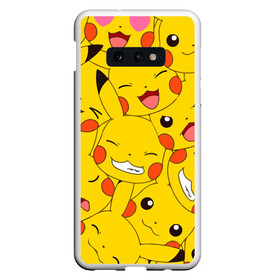 Чехол для Samsung S10E с принтом Pikachu в Белгороде, Силикон | Область печати: задняя сторона чехла, без боковых панелей | game | pikachu | аниме | игры | манги | покемон