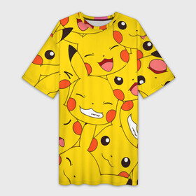 Платье-футболка 3D с принтом Pikachu в Белгороде,  |  | game | pikachu | аниме | игры | манги | покемон
