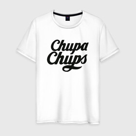 Мужская футболка хлопок с принтом Chupa-Chups Logo в Белгороде, 100% хлопок | прямой крой, круглый вырез горловины, длина до линии бедер, слегка спущенное плечо. | chupa chups | confectus | confetto | бренд | конфета | сладкое | сладость | сосалка | соска | чупа | чупа чупс | чупс