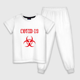 Детская пижама хлопок с принтом COVID-19 в Белгороде, 100% хлопок |  брюки и футболка прямого кроя, без карманов, на брюках мягкая резинка на поясе и по низу штанин
 | coronavirus | covid 19 | keep calm | virus | будь спокоен | вирус | ковид 19 | корона вирус | коронавирус | короновирус | пандемия | т вирус | эпидемия