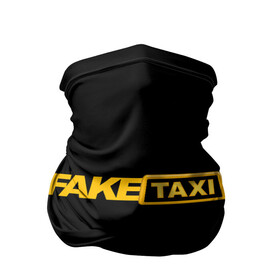 Бандана-труба 3D с принтом Fake Taxi в Белгороде, 100% полиэстер, ткань с особыми свойствами — Activecool | плотность 150‒180 г/м2; хорошо тянется, но сохраняет форму | Тематика изображения на принте: fake taxi | faketaxi | taxi | такси | таксист | фейк такси | фейковое такси | фейктакси