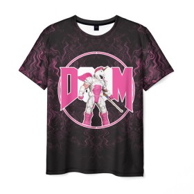 Мужская футболка 3D с принтом DooM Eternal в Белгороде, 100% полиэфир | прямой крой, круглый вырез горловины, длина до линии бедер | doom eternal | doomguy | pink | ад | доом | дум гай | дум этернал | игра | монстры | персонаж из игры | розовый | шутер