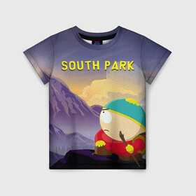 Детская футболка 3D с принтом ЮЖНЫЙ ПАРК в Белгороде, 100% гипоаллергенный полиэфир | прямой крой, круглый вырез горловины, длина до линии бедер, чуть спущенное плечо, ткань немного тянется | cartman | kenny | kyle | south park | stan | кайл | картман | кенни | стэн | южный парк
